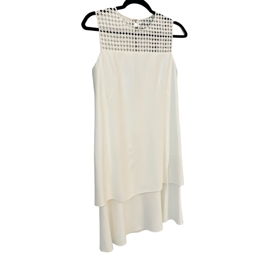 AKRIS Punto White Embroidered Dress NWOT Size 4 - Picture 3 of 16